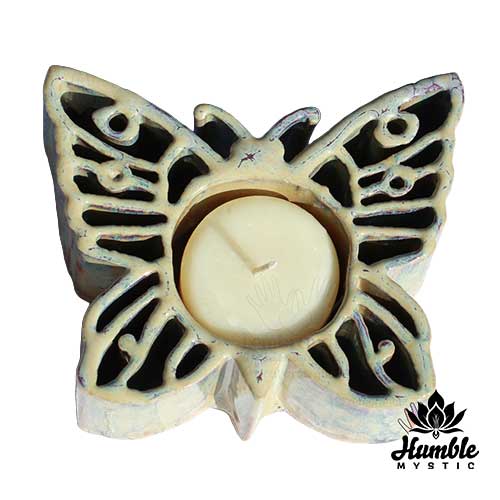 Ceramic Butterfly Candle Holder