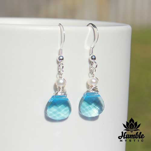 Caribbean Blue Sparkle Earrings