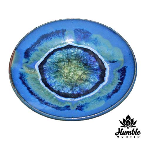 Ceramic Glass Infused Plate Cobalt