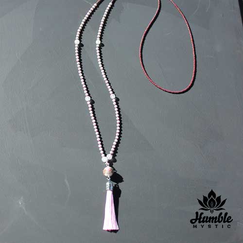 Necklace Mala Rose Quartz Soft Pink