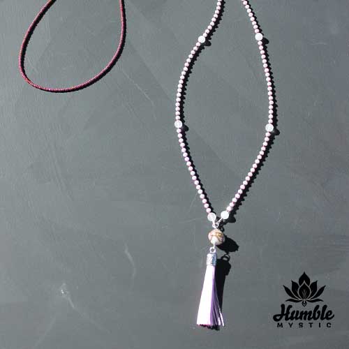 Necklace Mala Rose Quartz Soft Pink