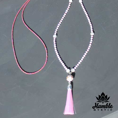 Necklace Mala Rose Quartz Soft Pink