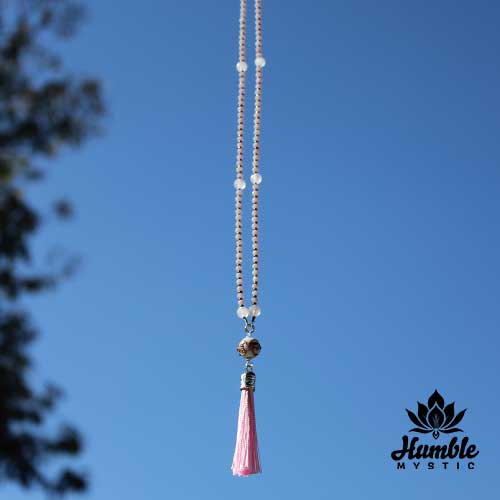 Necklace Mala Rose Quartz Soft Pink