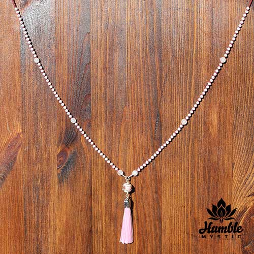 Necklace Mala Rose Quartz Soft Pink