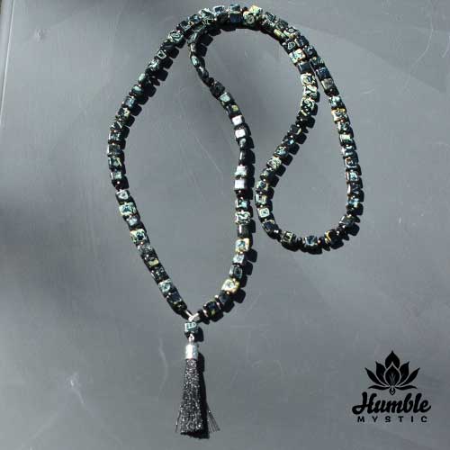 Necklace Mala Black Gold