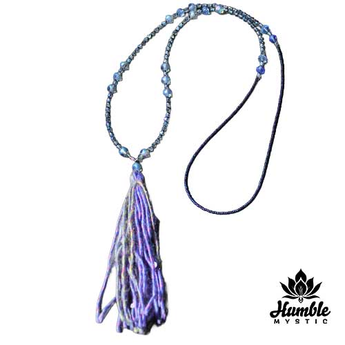 Necklace Mala Smoky Blue