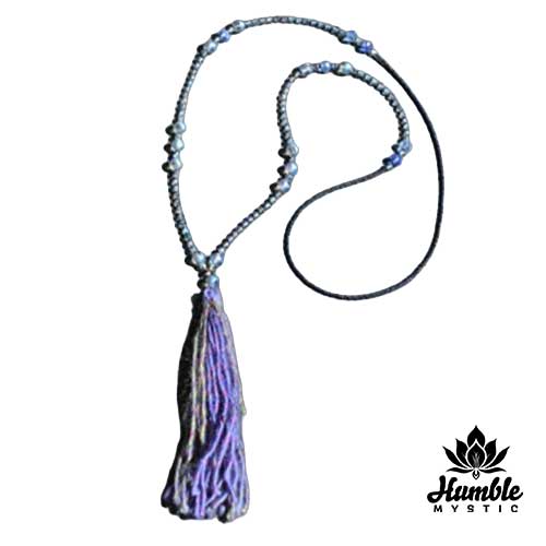 Necklace Mala Smoky Blue