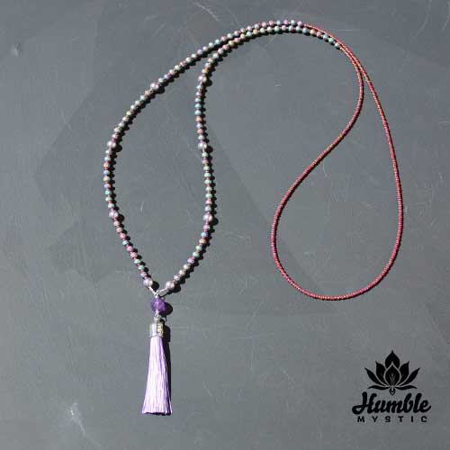 Necklace Mala Rainbow Purple
