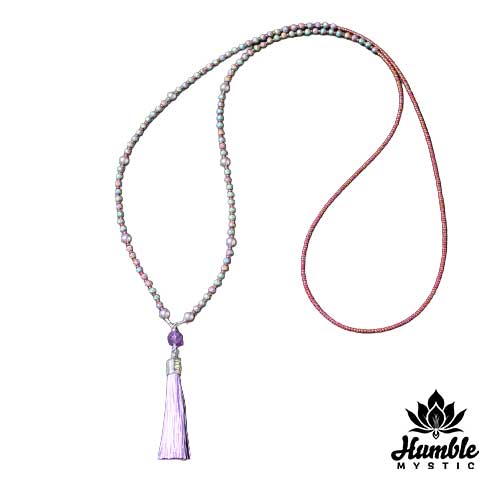 Necklace Mala Rainbow Purple