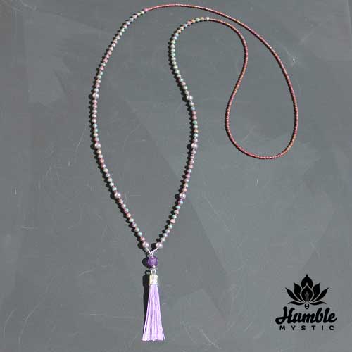 Necklace Mala Rainbow Purple