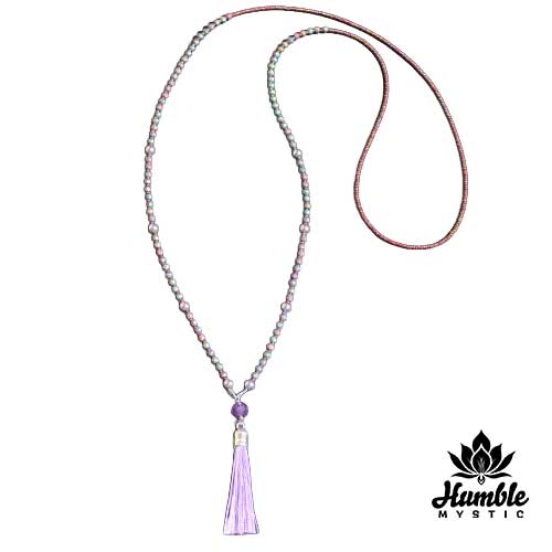 Necklace Mala Rainbow Purple