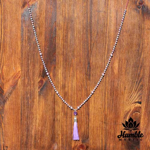 Necklace Mala Rainbow Purple