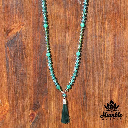 Necklace Mala Emerald Green