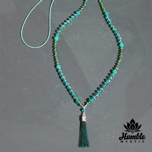 Necklace Mala Emerald Green