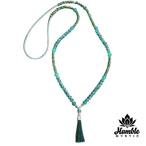 Necklace Mala Emerald Green