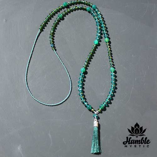 Necklace Mala Emerald Green
