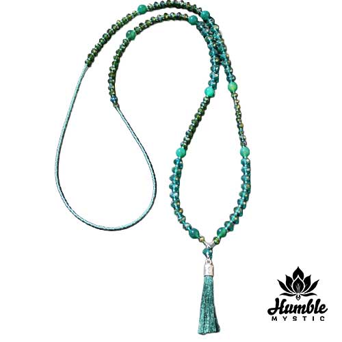 Necklace Mala Emerald Green