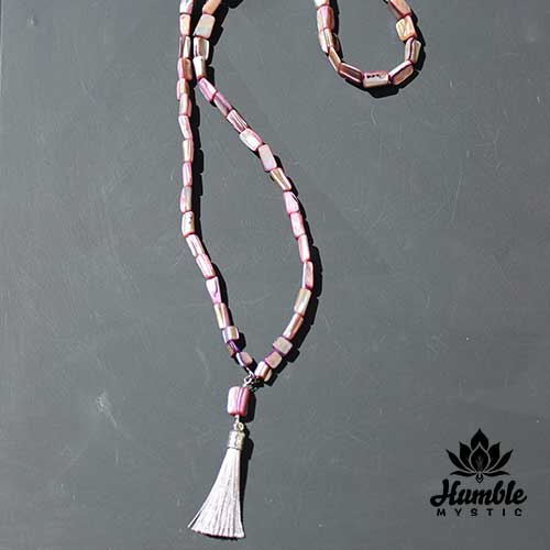 Necklace Mala Lavender Kunzite