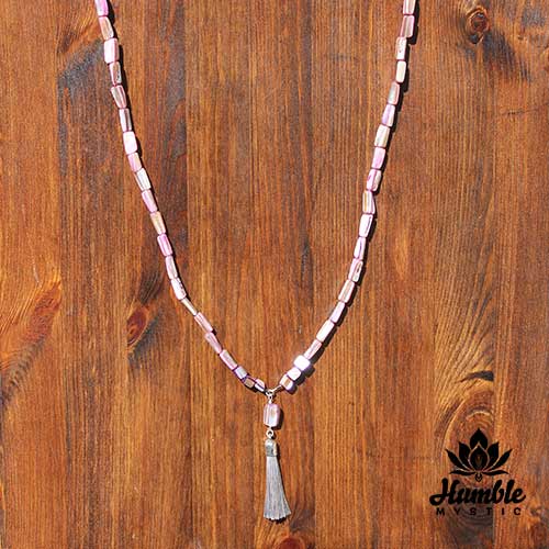 Necklace Mala Lavender Kunzite
