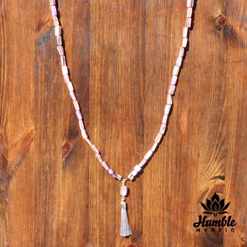 Necklace Mala Lavender Kunzite