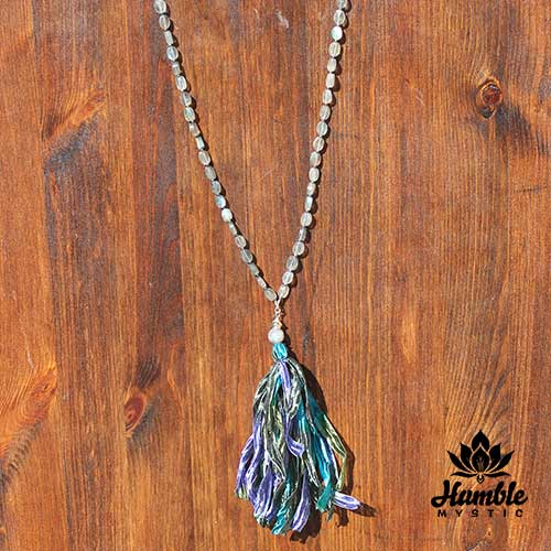 Necklace Mala Labradorite Pearl
