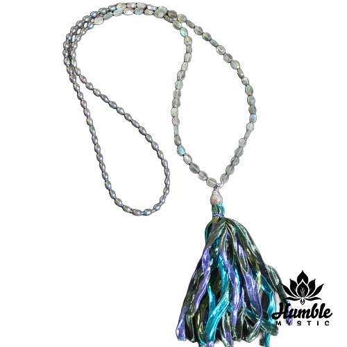 Necklace Mala Labradorite Pearl