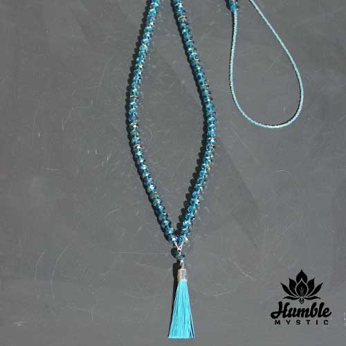 Necklace Mala Aqua Blue