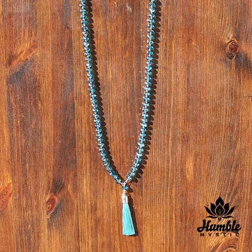 Necklace Mala Aqua Blue