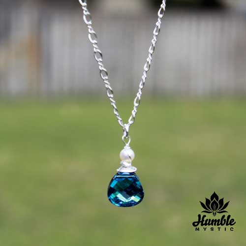 Necklace Sapphire Blue Sterling