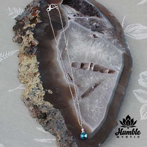 Necklace Sapphire Blue Sterling