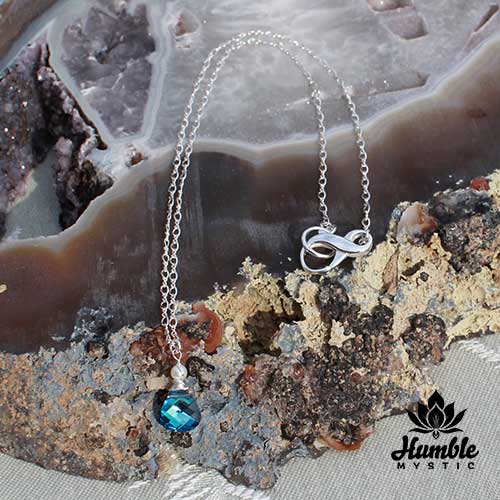 Necklace Sapphire Blue Sterling