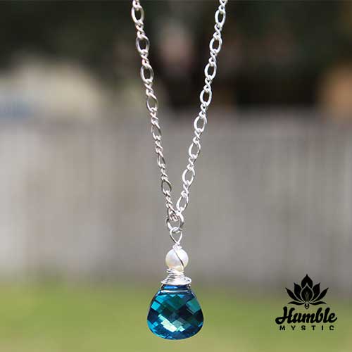 Necklace Sapphire Blue Sterling