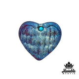 Ceramic Raku Heart Angel Wings Tiny