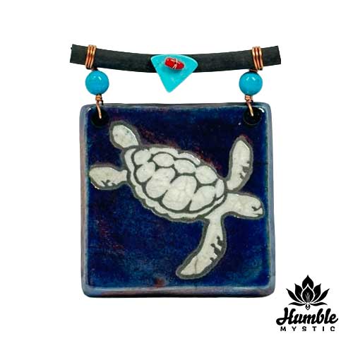 Ceramic Raku Turtle Art Small