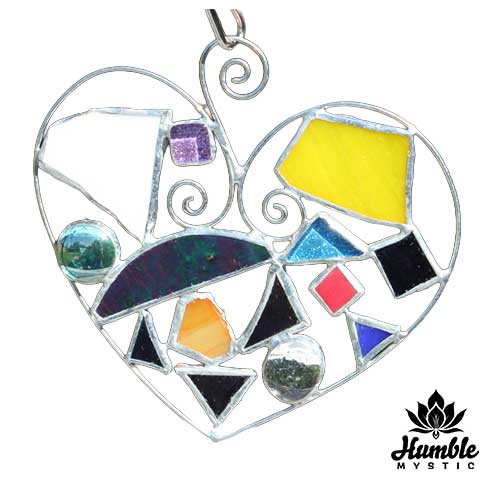 Stained Glass Heart Ornament