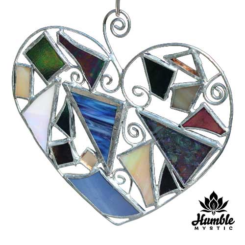 Stained Glass Heart Ornament