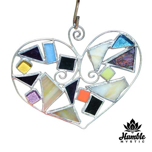 Stained Glass Heart Ornament