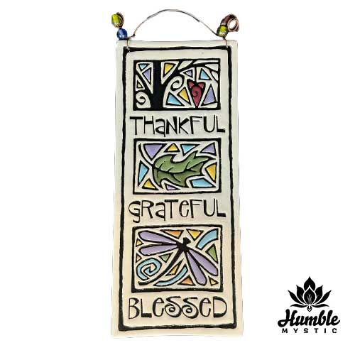 Art Tile Thankful Grateful Blessed Large