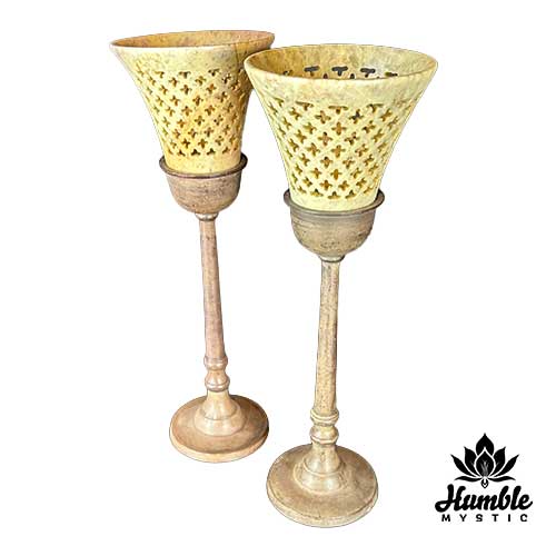 Candle Votive Holders Tall Set 2